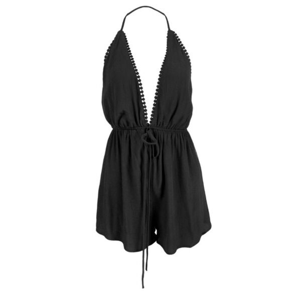 ✨ Audrey 3+1 Pom Halter Romper✨ - Picture 3 of 6